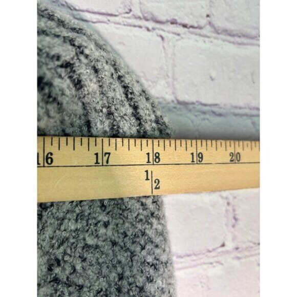 Anthropologie Angel Of The North Wool Cabled Boucle Sweater M Gray - Picture 7 of 15